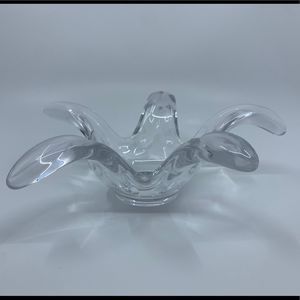 Magnor Norway Crystal Flower Candleholder Votive